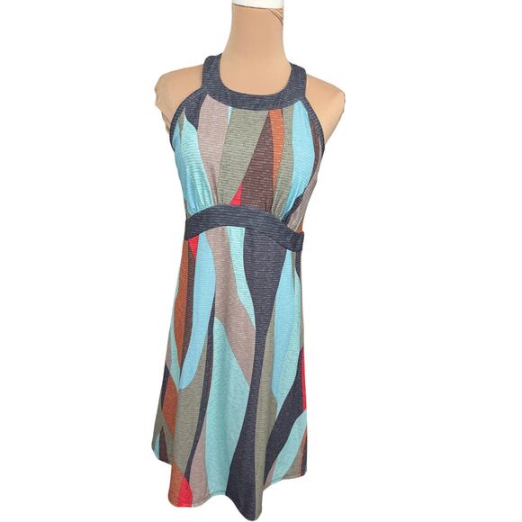 Prana Dresses & Skirts - PrAna Active Dress Small Multicolor Racerback Recycled Polyester Yoga Tennis
